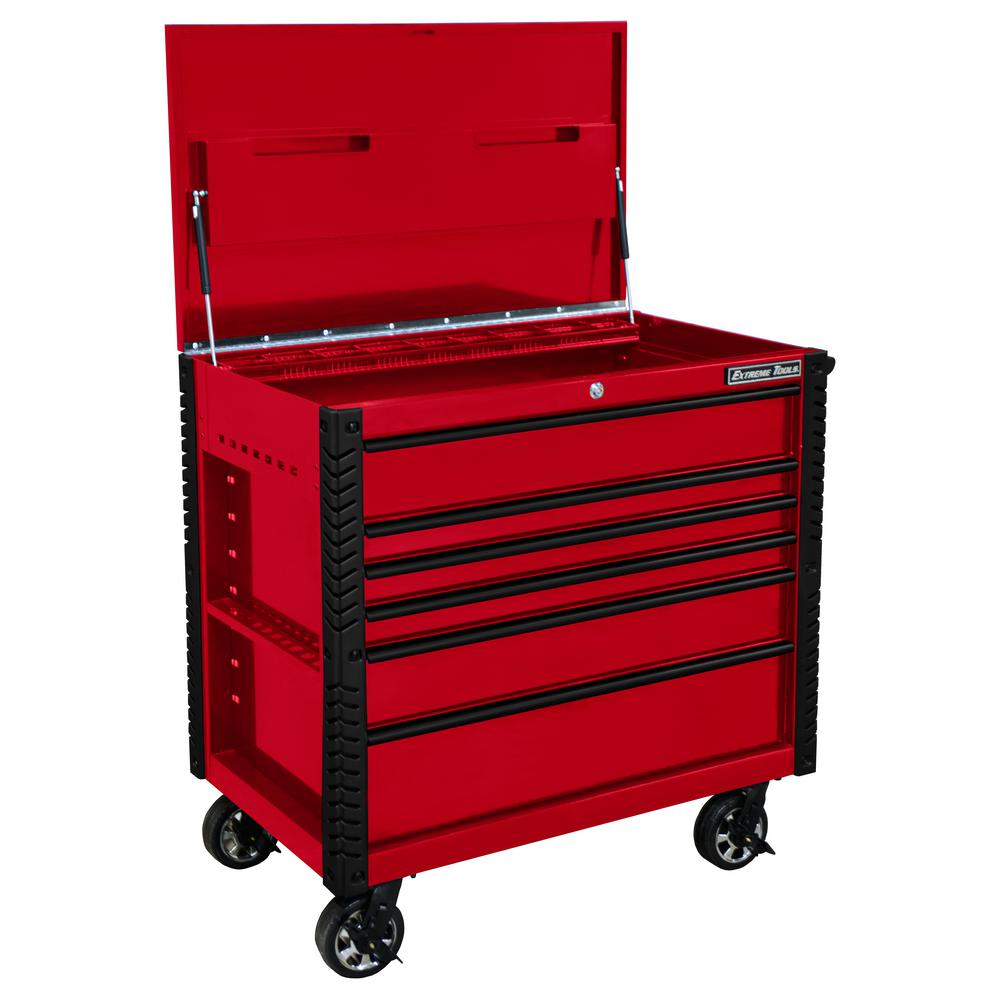Load Capacity 4Drawer Black 672 lb Husky Mechanics Tool Utility Cart 33 in Tool Boxes Home
