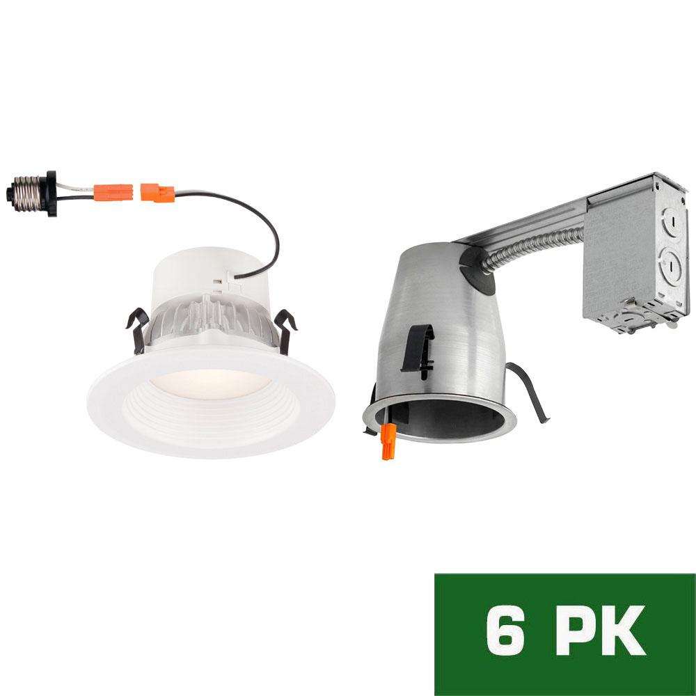 EnviroLite 4 in. LED Recessed Remodel Housing and LED Recessed Deep