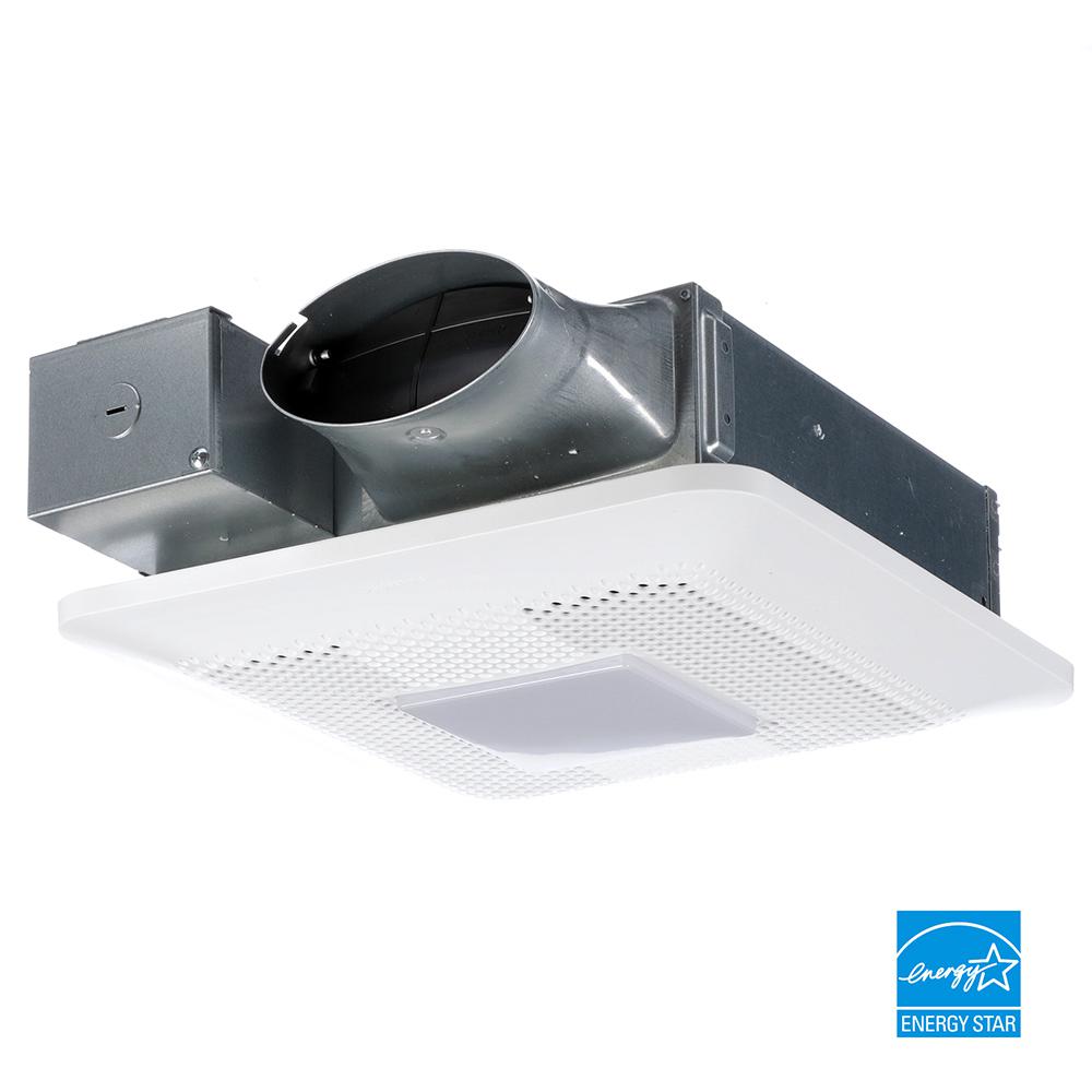 Panasonic Whisperthin Pick A Flow 80 Or 100 Cfm Exhaust Fan With Led Light Low Profile Ceiling Or Wall And 4 In Oval Duct Adapter