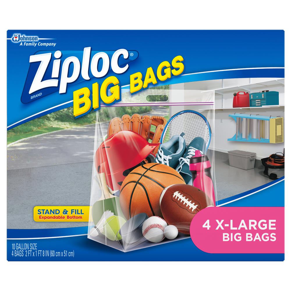 Ziploc Xl Bags In Clear 4 Pack 696505 The Home Depot Ziploc Xl Bags In Clear 4 Pack