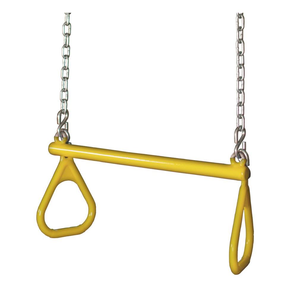 Gorilla Playsets 21 In W Trapeze Bar With Rings In Yellow