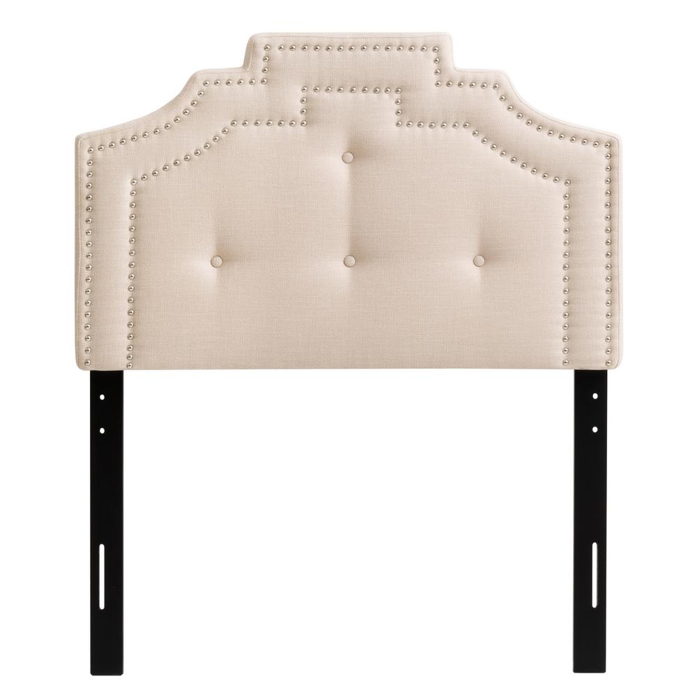 Corliving Aspen Cream Crown Silhouette Single Twin Headboard With