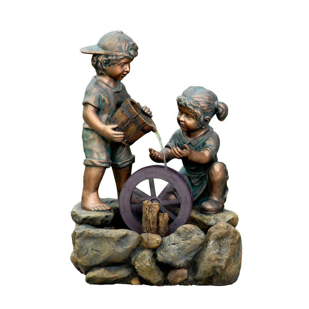 Fountain Cellar Two Kids Outdoor/Indoor Water FountainFCL069 The