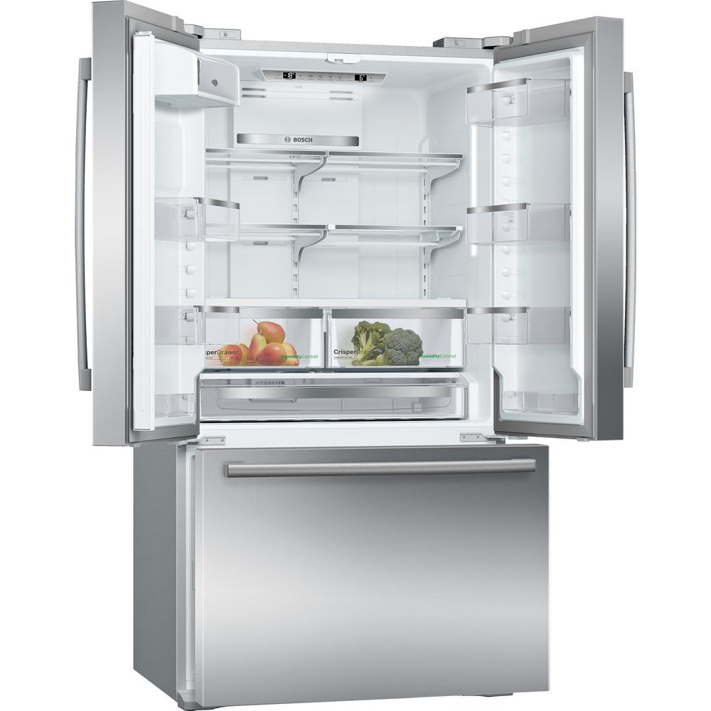 Bosch 800 Series 36 In 20 7 Cu Ft French Door Refrigerator So Sku 1003272874
