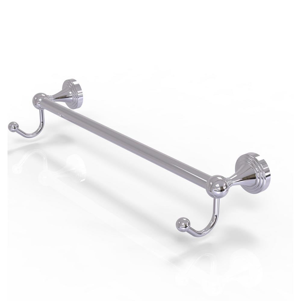 Allied Br Sag Harbor Collection 18 In Towel Bar With Allied Br Sag Harbor Collection 18 In Towel Bar With Integrated Hooks Polished Chrome