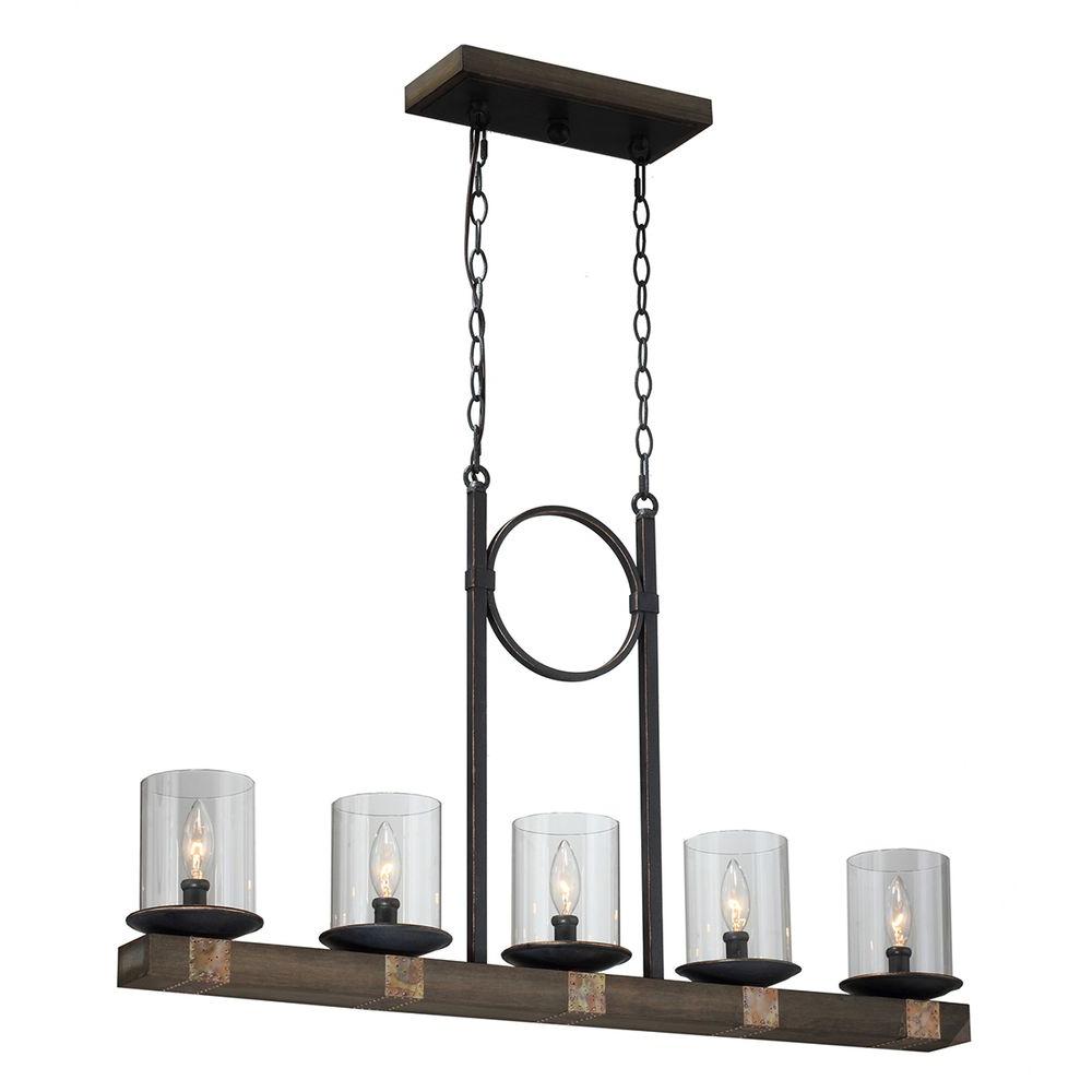 Filament Design Miller 5Light Copper Island LightCLIACG485005 The Home Depot