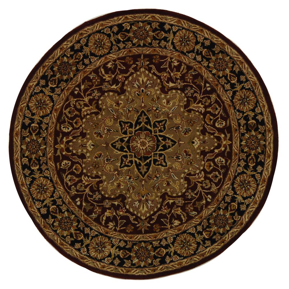 Safavieh Heritage Red Black 6 Ft X Round Area Rug Hg760b 6r Safavieh Heritage Red Black 6 Ft X Round Area Rug