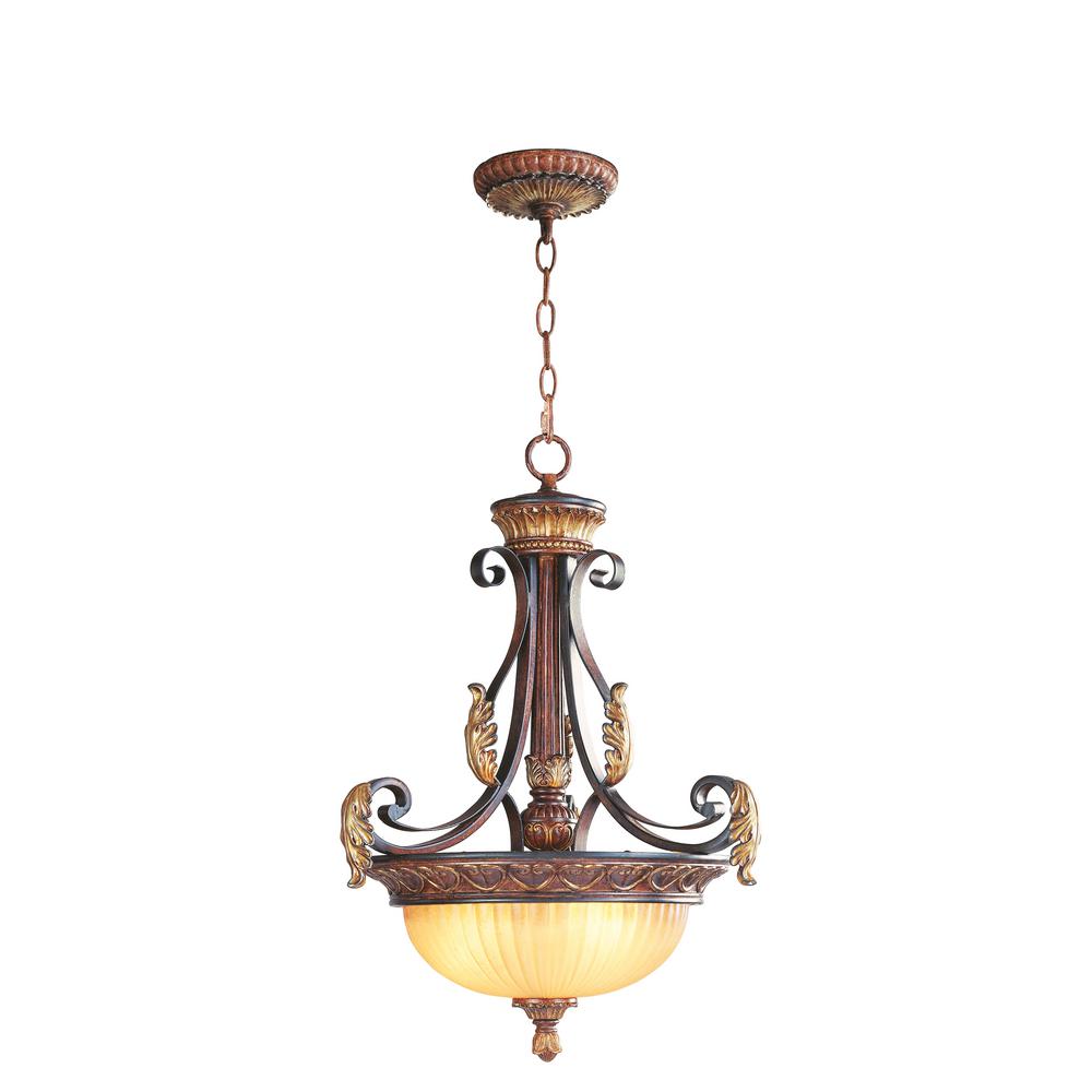 Livex Lighting Villa Verona 3Light Verona Bronze Pendant856763 The Home Depot