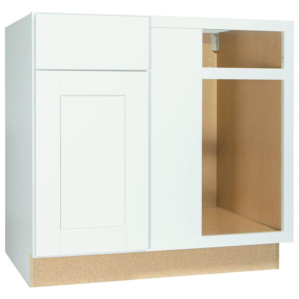 Hampton Bay Shaker Assembled 36x345x24 In Blind Base Corner