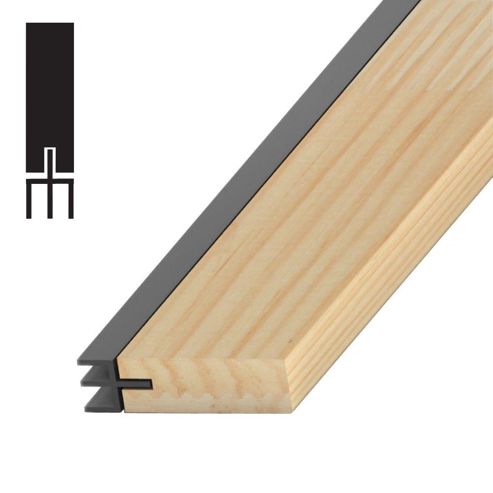 Round Edge 3 4 In X 1 3 8 In X 7 Ft Pine Stop With Vinyl Finger