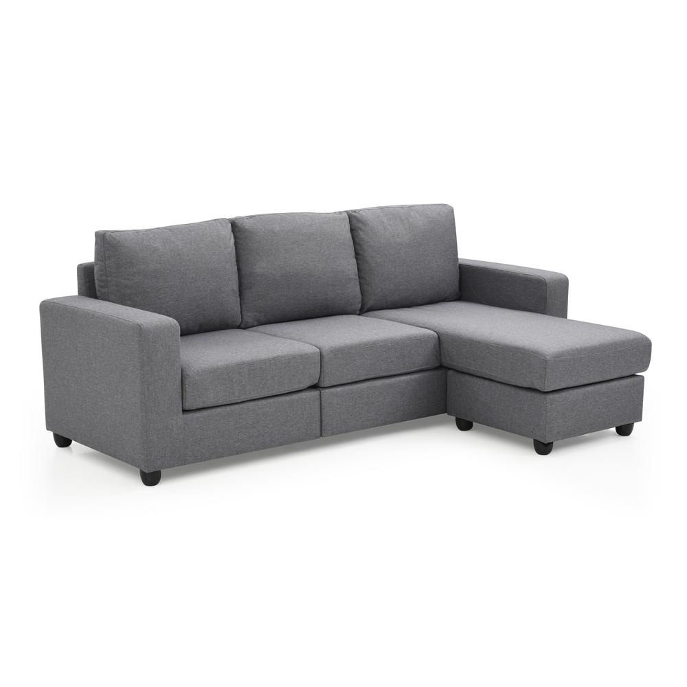 Gray Sectionals Living Room Furniture The Home Depot