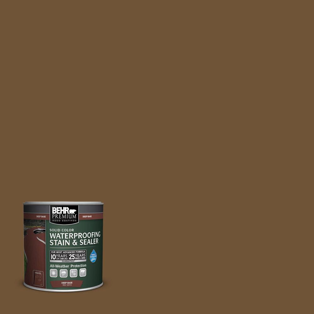 Behr Premium 8 Oz Sc 109 Wrangler Brown Solid Color Waterproofing Sc 109 Wrangler Brown Solid Color Waterproofing Exterior Wood