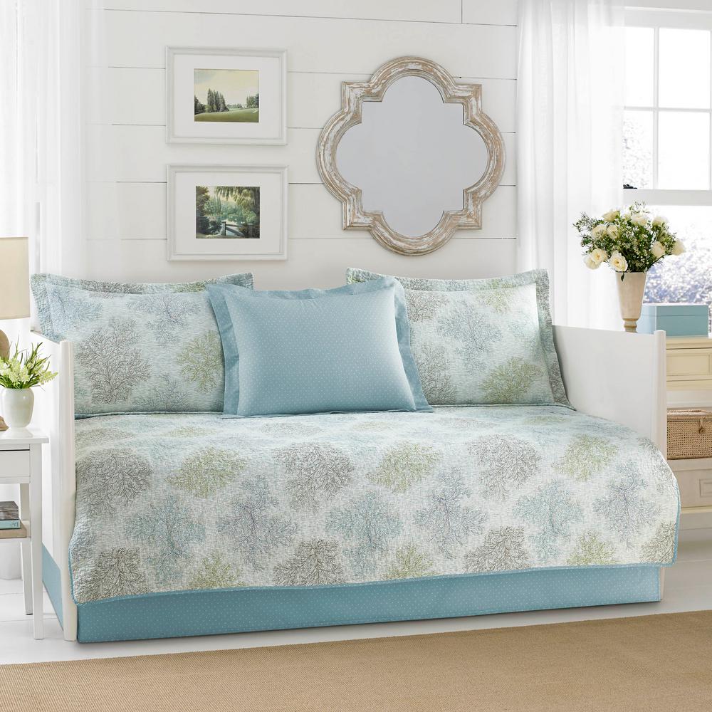 Laura Ashley Saler 5 Piece Blue Daybed Set 225190 The