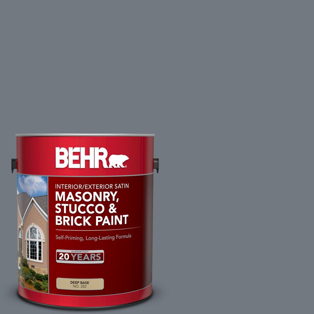Behr 1 Gal N510 5 Liquid Mercury Color Satin Interior Exterior Masonry Stucco And Brick Paint