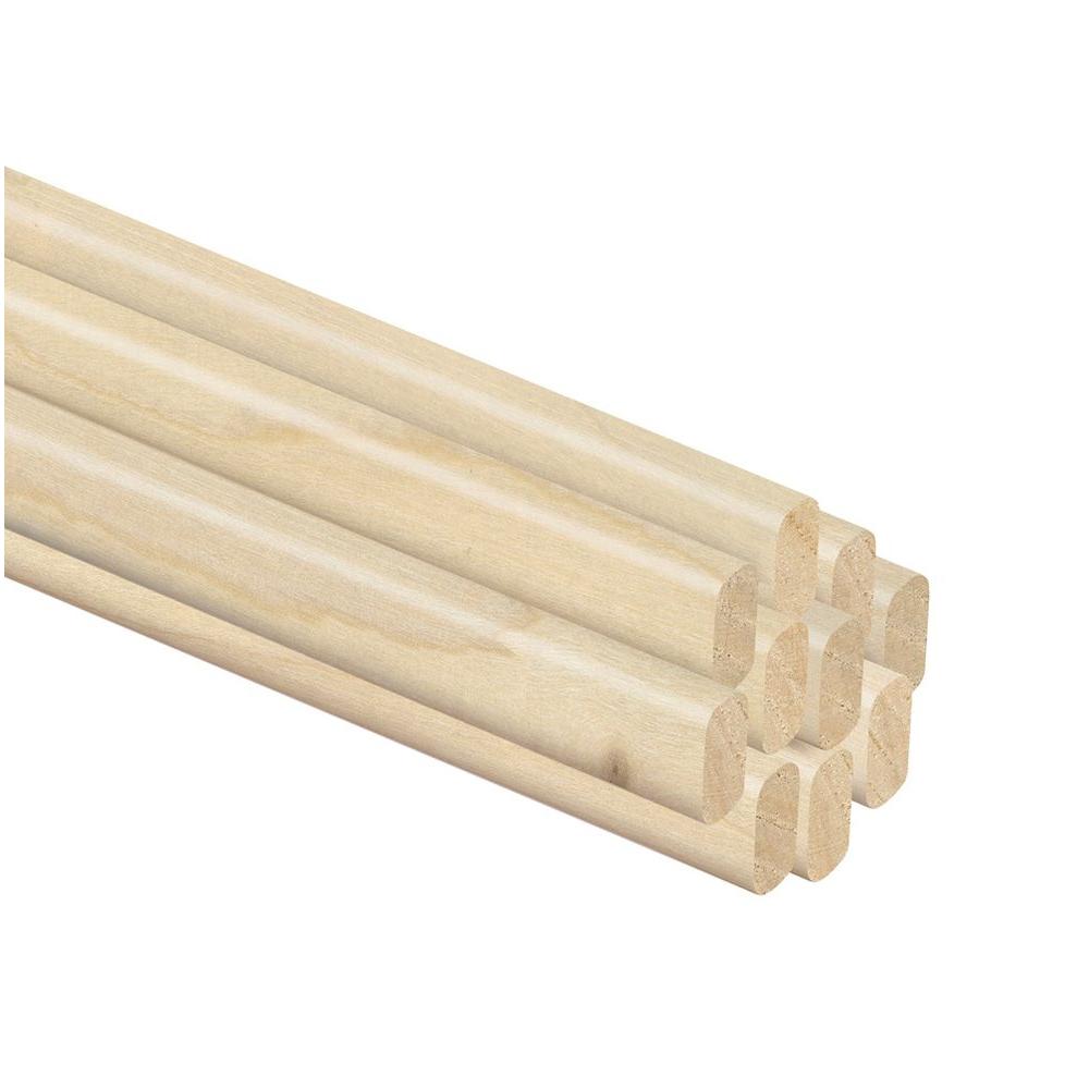 Zamma 1/4 in. Thick x 1/2 in. Wide x 42 in. Length Hardwood Spline (10Pack)0149942 The Home