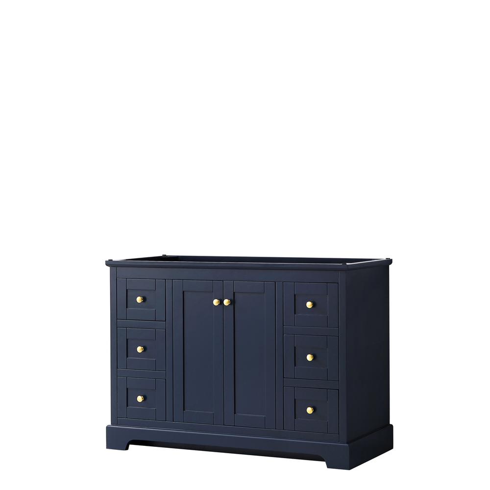 Wyndham Collection Avery 47 25 In W X 21 75 D Bathroom Vanity Cabinet Only Dark Blue