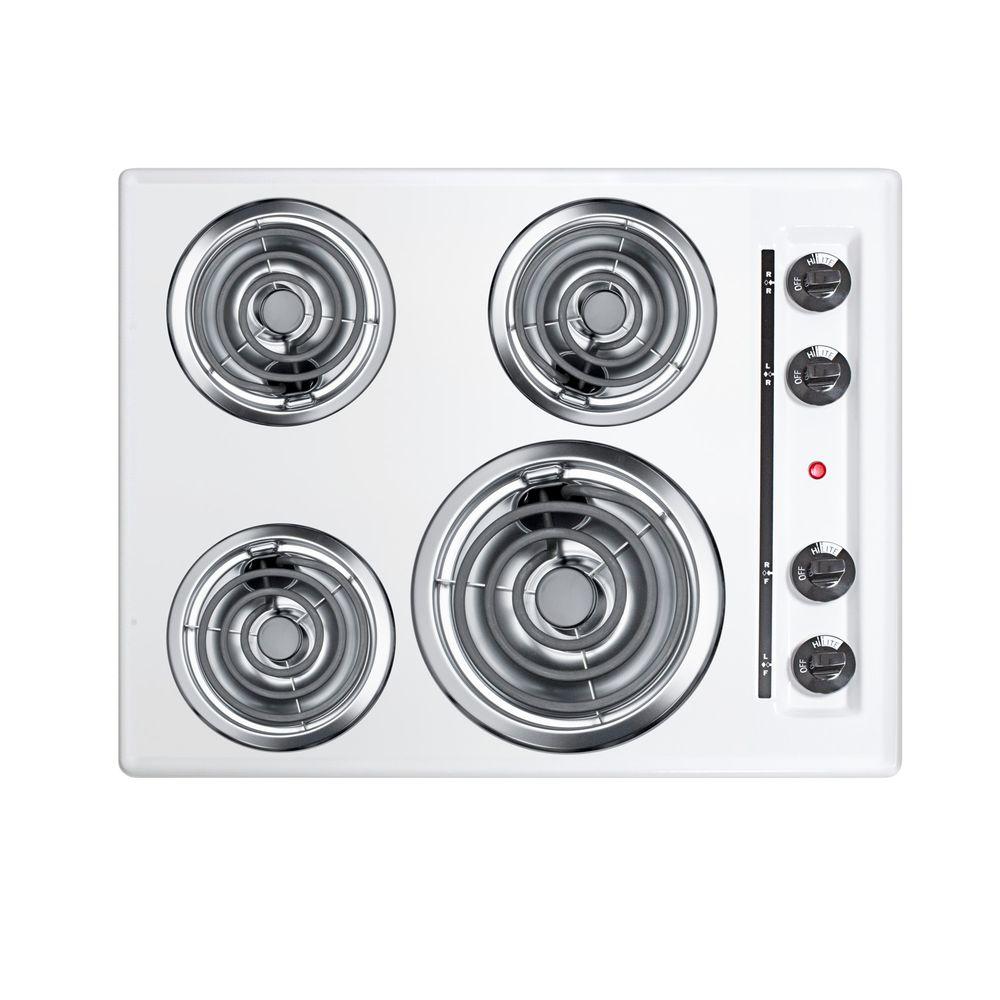24" Wide 4-Burner Coil Cooktop