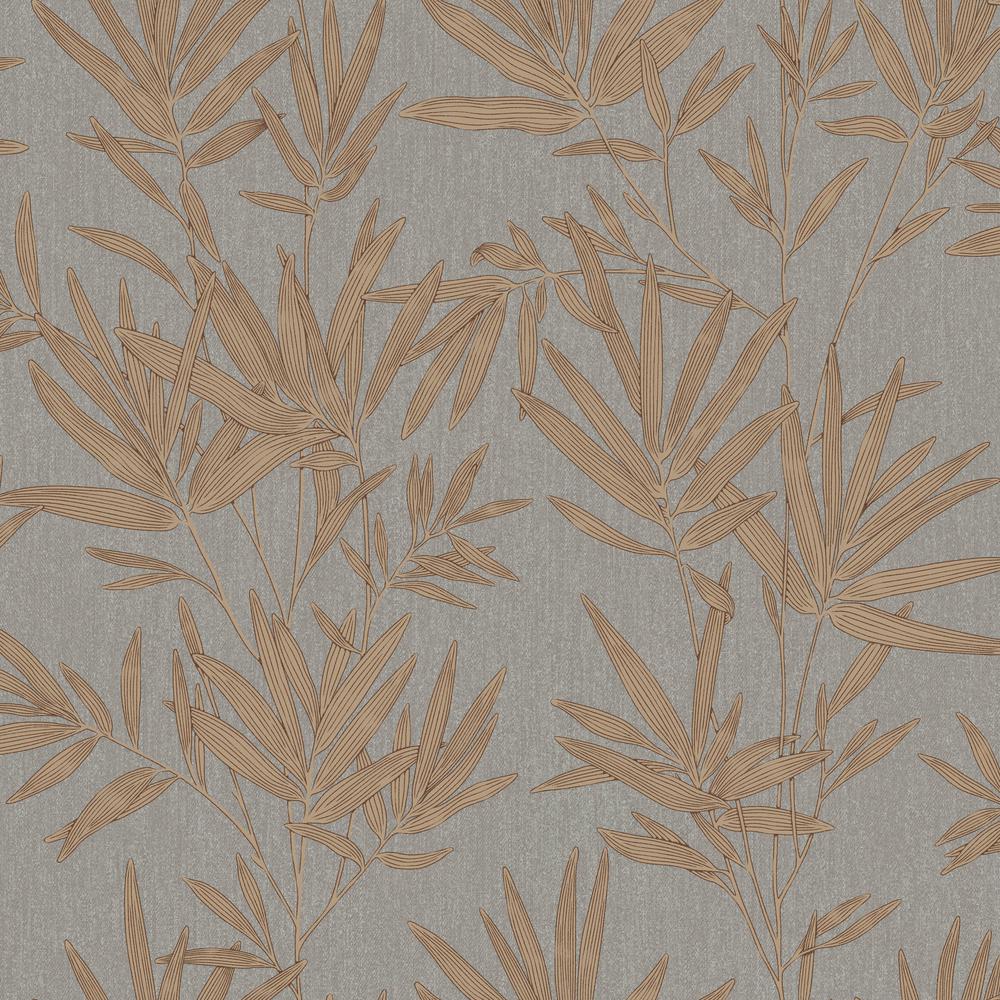 SK Filson Botanical Copper Leaves Wallpaper FI2206 The Home Depot