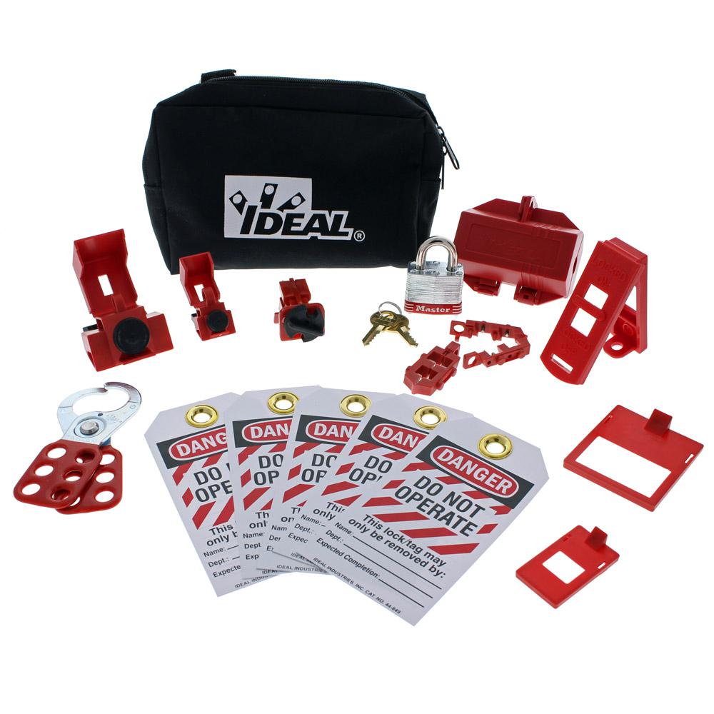 Ideal Basic Lockout Tagout Kit 15 Piece 44 970 The Home Depot