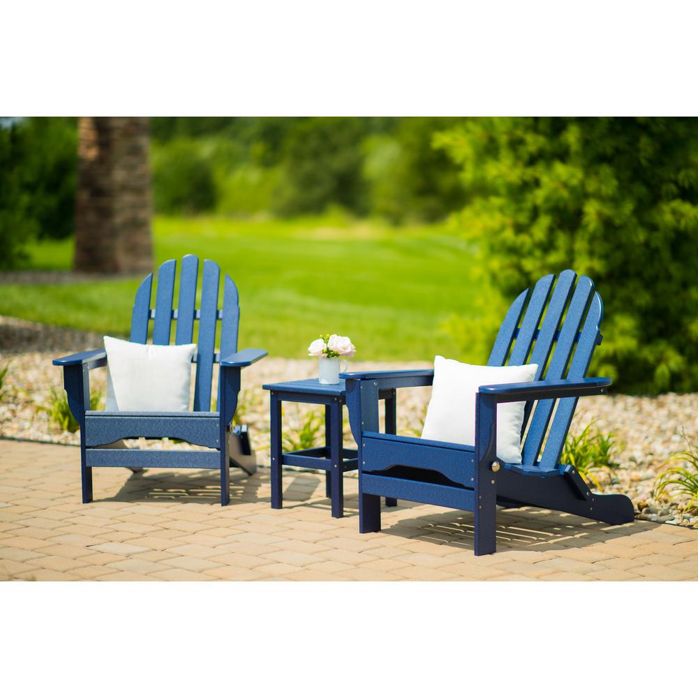 Durogreen Icon Navy Recycled Plastic Folding Adirondack Chair With Side Table 2 Pack Tac8020setny The Home Depot - Plastic Adirondack Chairs Side Table Durogreen Icon Navy Recycled Plastic Folding Adirondack Chair With Side Table 2 Pack Tac8020setny The Home Depot - Plastic Adirondack Chairs Side Table