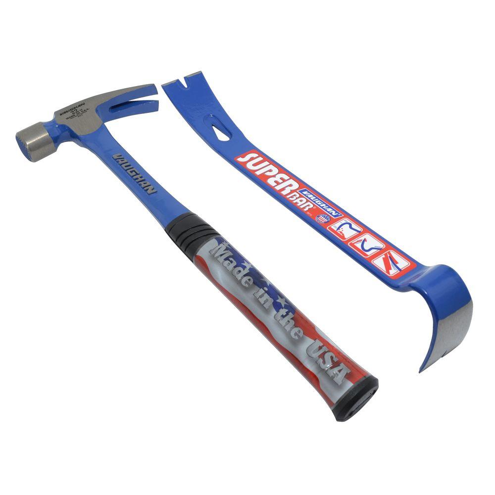 Vaughan 22 oz. Steel Hammer and Super Bar Combo SetR404ML/B215 The