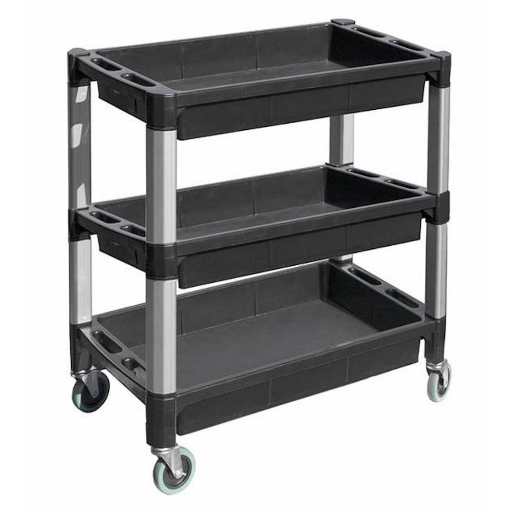 Maxworks 32 in. x 18 in. W x 411/4 in. H 3Tray Service Utility Cart