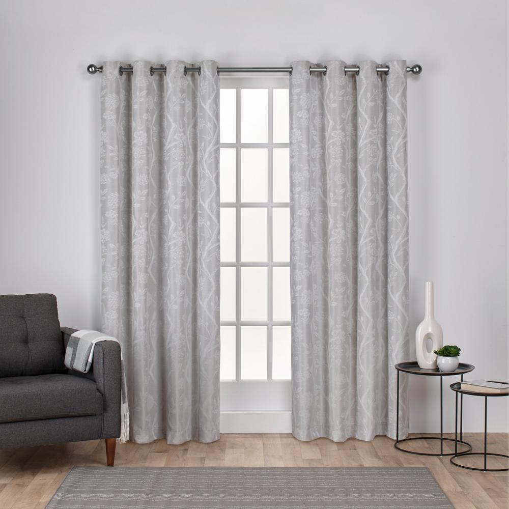 Black Cream Curtains Drapes Window Treatments The Home Depot