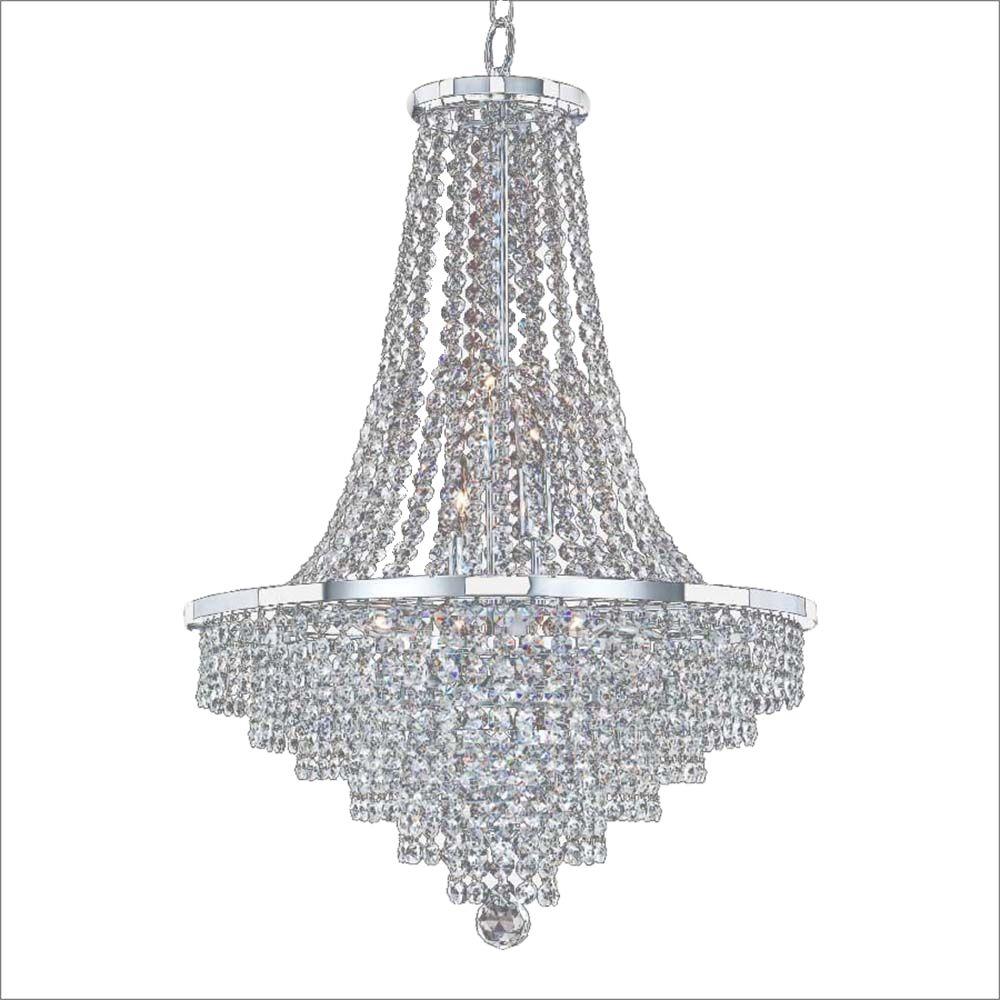 Glow Lighting Vista 9 Light Chrome And Crystal Incandescent Chandelier Glow Lighting Vista 9 Light Chrome And Crystal Incandescent Chandelier