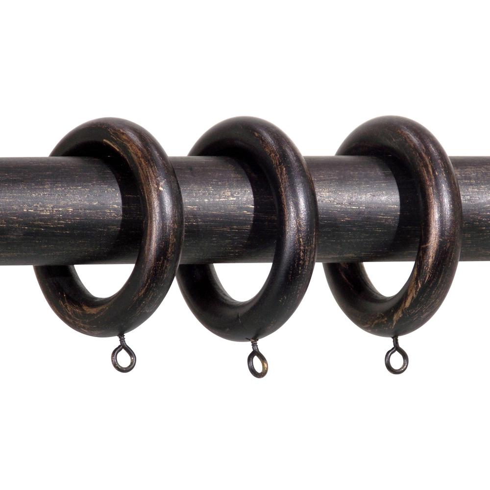 Classic Home 1 3 8 In Antique Bronze Wood Rings Set Of 7 9324