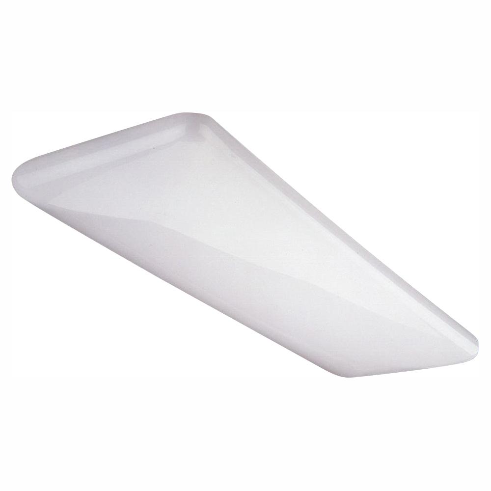 Nicor 2 Light White Cloud Fixture Fluorescent Steel Ceiling Light White Cloud Fixture Fluorescent