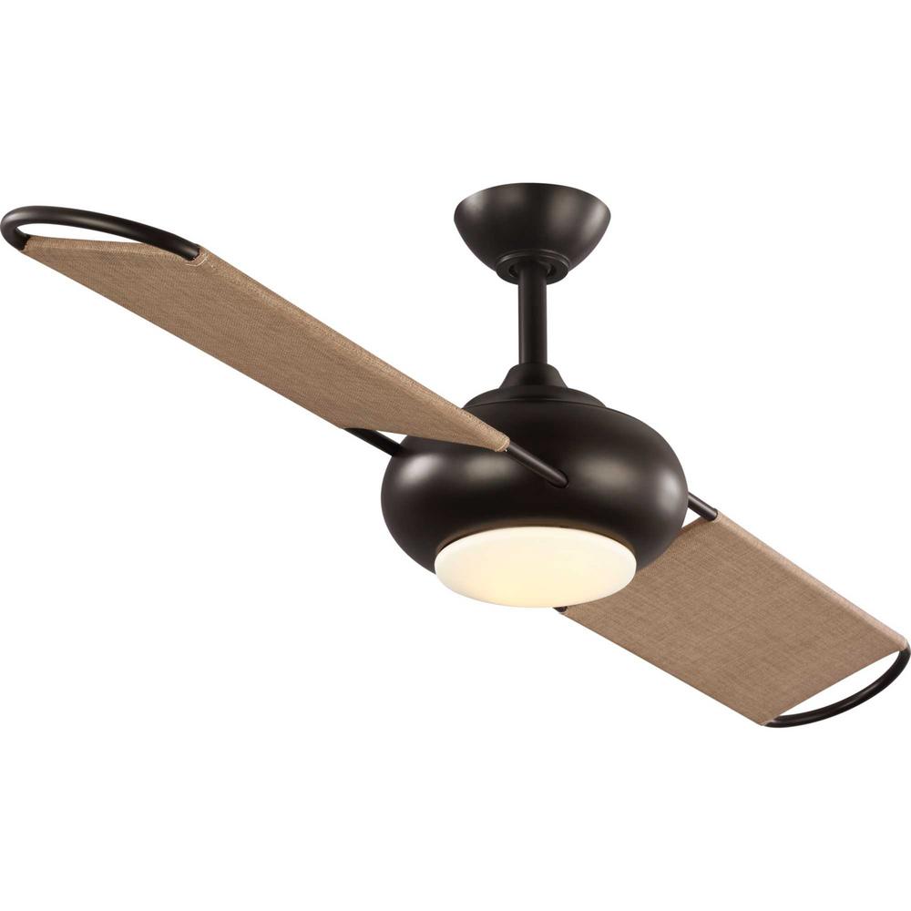 Progress Lighting Edisto 54 In Integrated Led Architectural Bronze Ceiling Fan With Light Kit