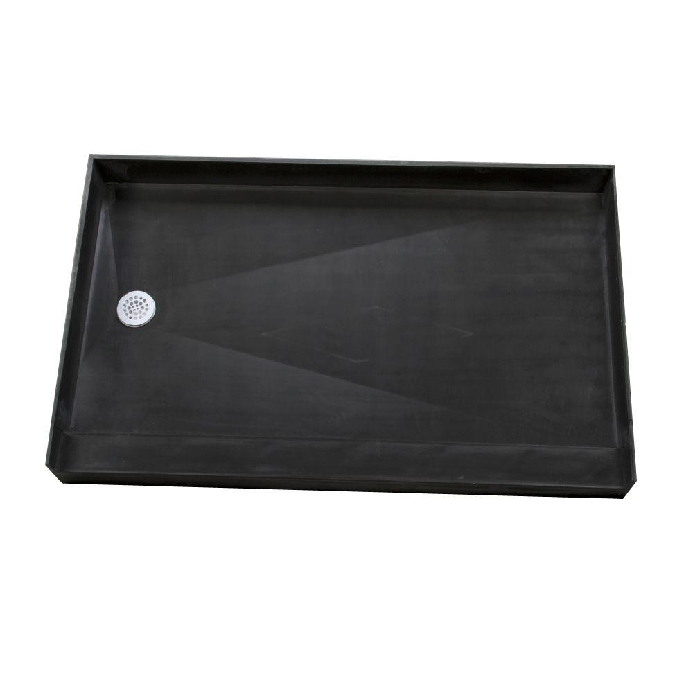 Tile Redi 30 In X 60 Single Threshold Shower Base With Left Tile Redi 30 In X 60 Single Threshold Shower Base With Left Drain 3060l Pvc The Home Depot