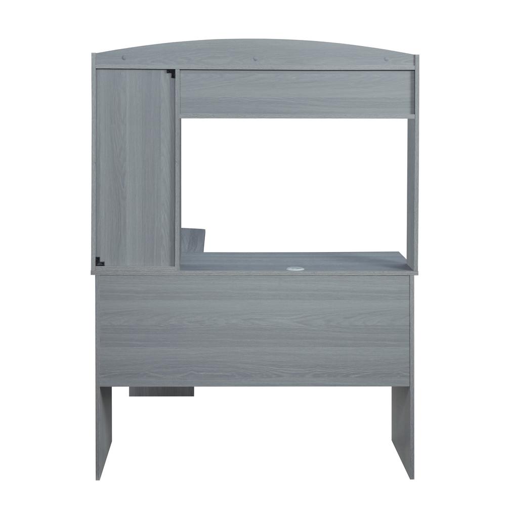 Techni Mobili 48 In L Shaped Gray Computer Desk With Hutch Rta