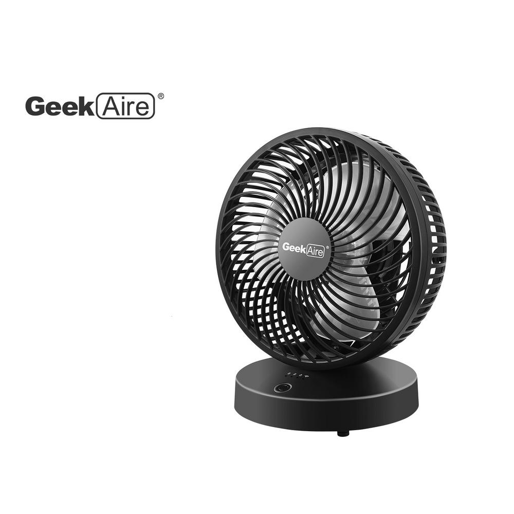 4in White GeekAire Mini Portable Handheld Battery Cordless Desk Fan,5 Speeds