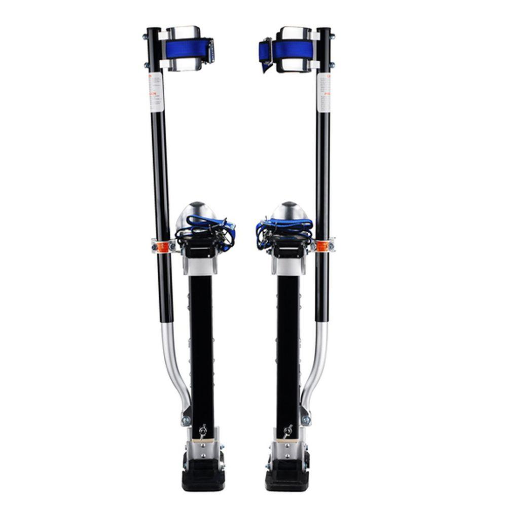 Pentagon Tool 24 in. to 40 in. Silver Height Black Drywall Stilts ...
