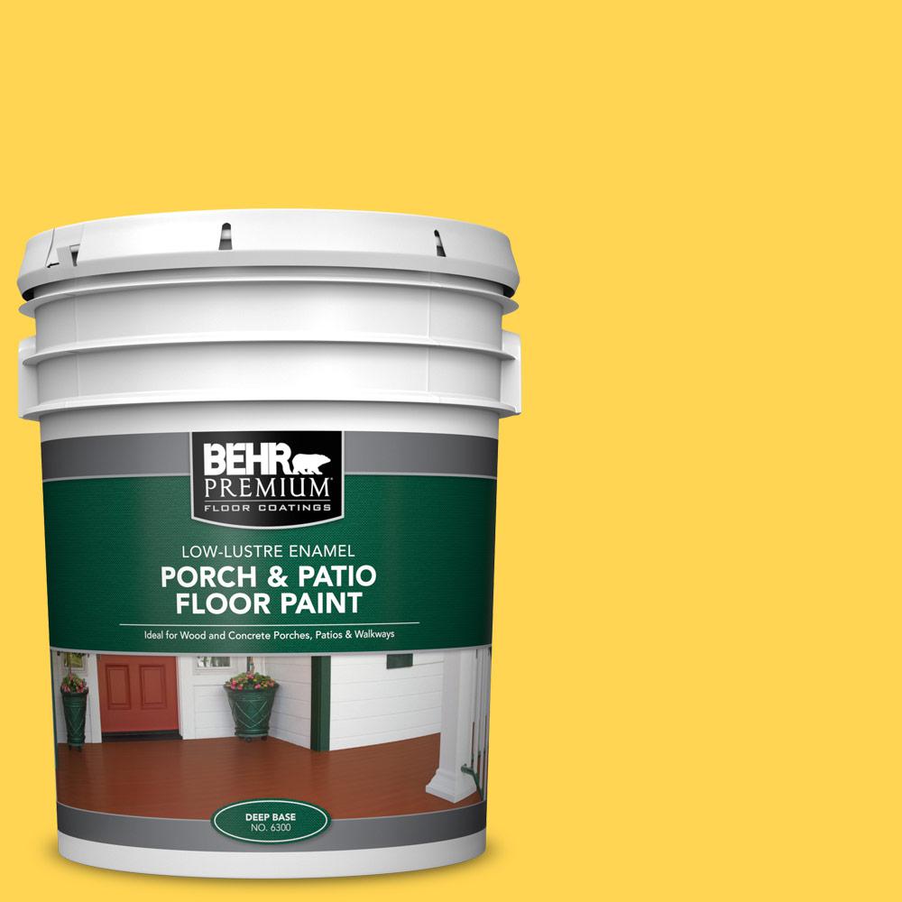 Behr Premium 5 Gal P300 6 Buzz In Low Re Interior Exterior Porch And Patio Floor Paint