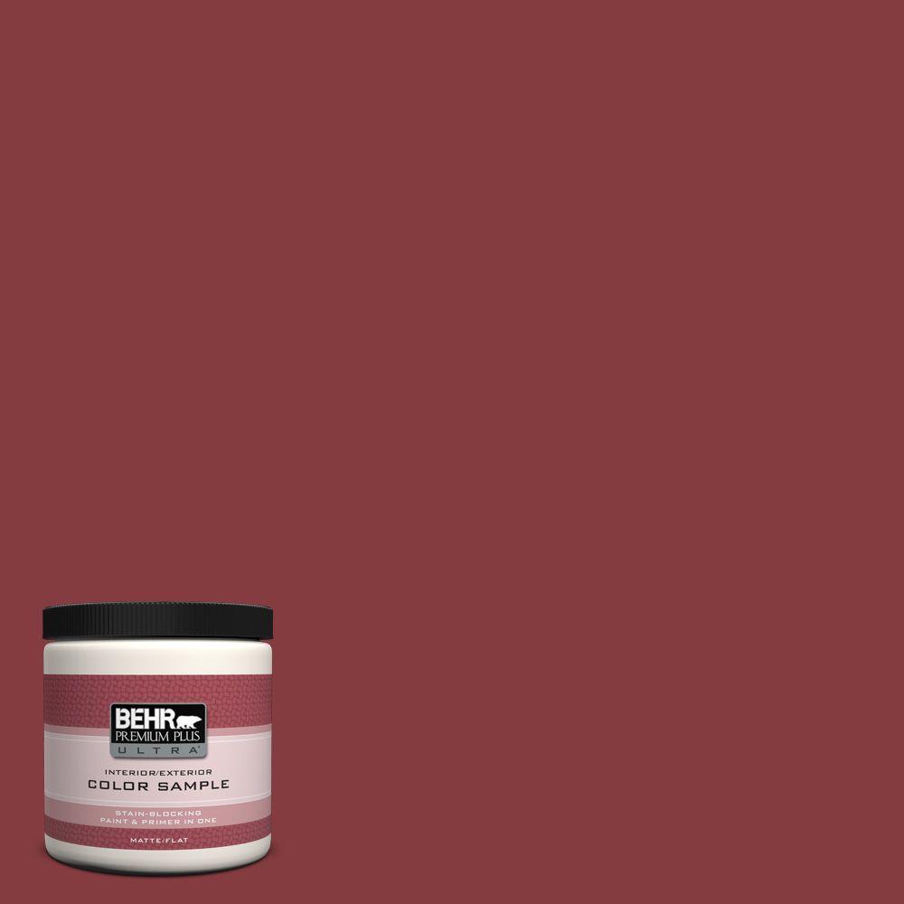 Behr Premium Plus Ultra 8 Oz M140 7 Dark Crimson Matte Interior M140 7 Dark Crimson Matte Interior Exterior Paint And Primer In One Sample
