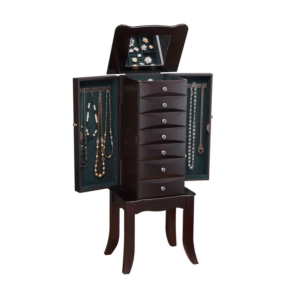 Acme Furniture Teresa Jewelry Armoire In Java 16000 The Home Depot
