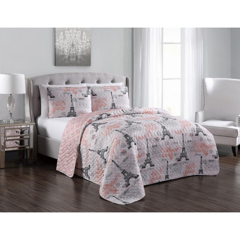 Sonora Ruffle Blush Queen Quilt Set (3piece)SON3QTQUENGHBH The Home