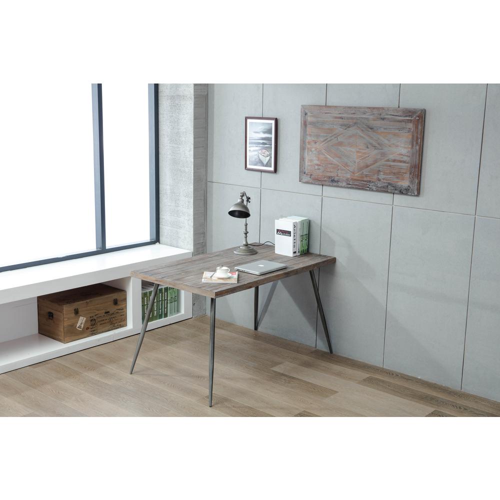 Crawford Burke Barham Gray Dining Table Desk 016702dt The Home