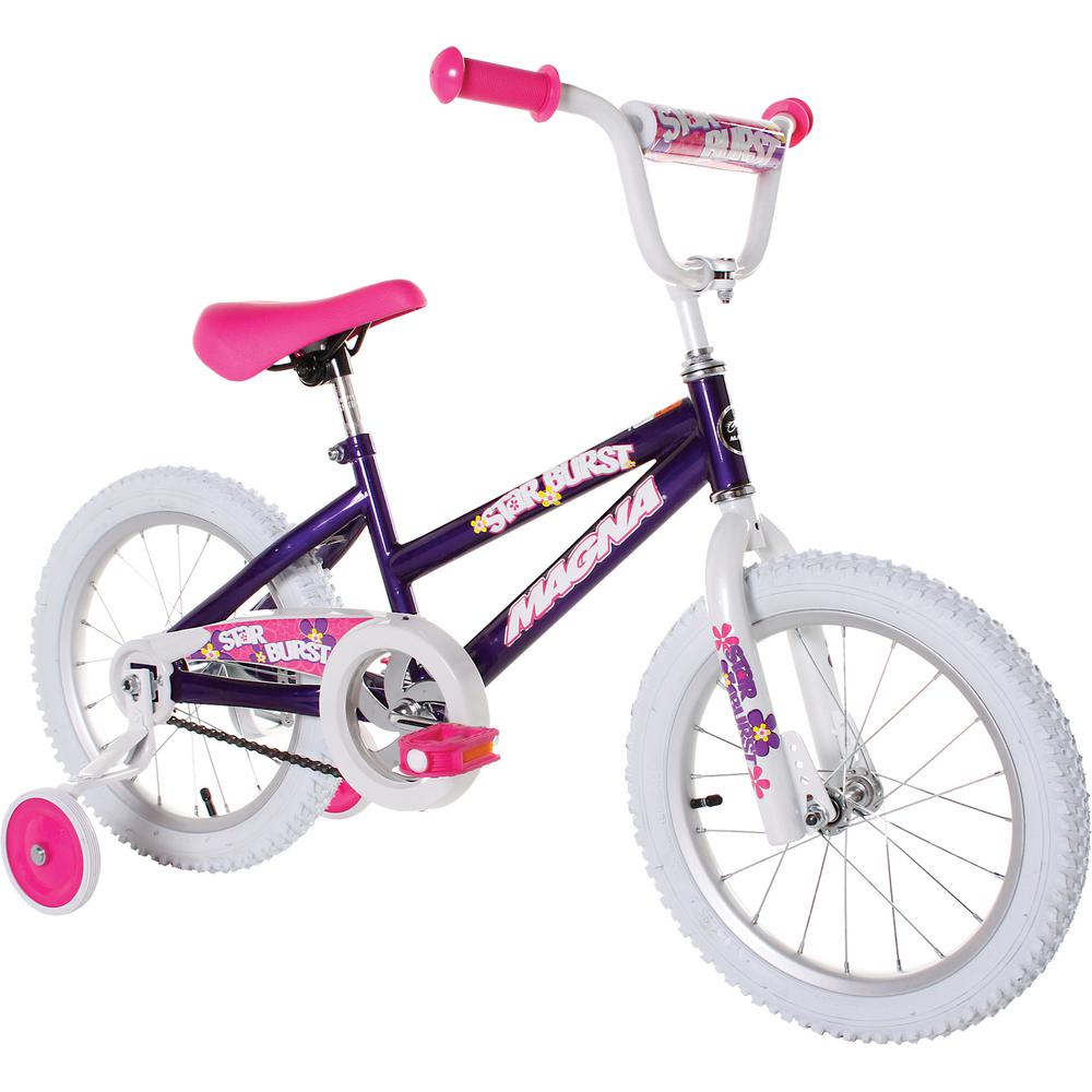BMX Bike Ages 4-8 16/" Boys Bike Training Wheels Yellow Magna Major Damage