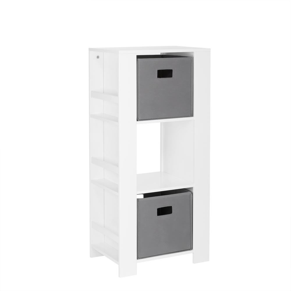 Riverridge Home Kids White Cubby Storage Tower With Bookshelves Kids White Cubby Storage Tower