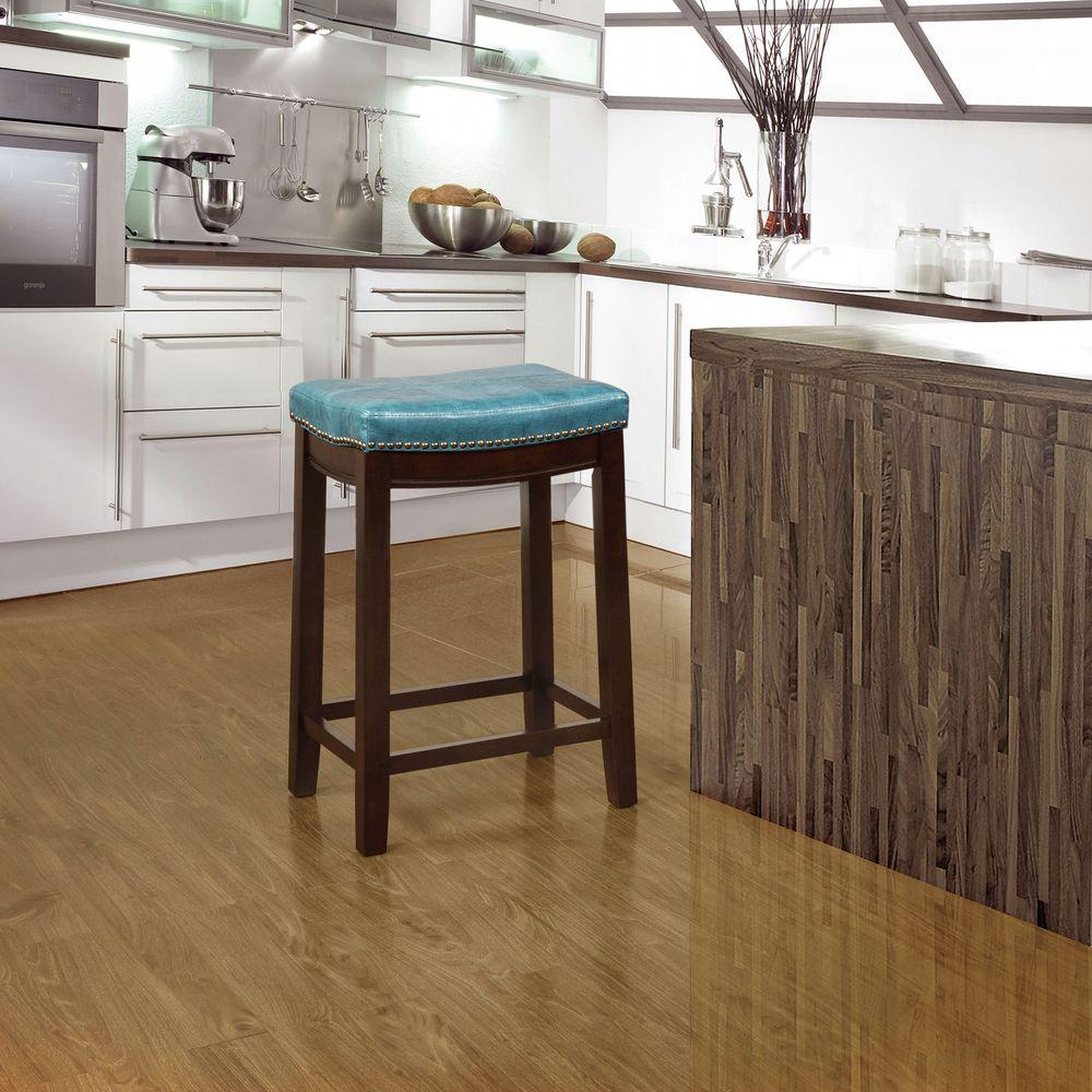 Claridge 26 In Blue Cushioned Counter Stool