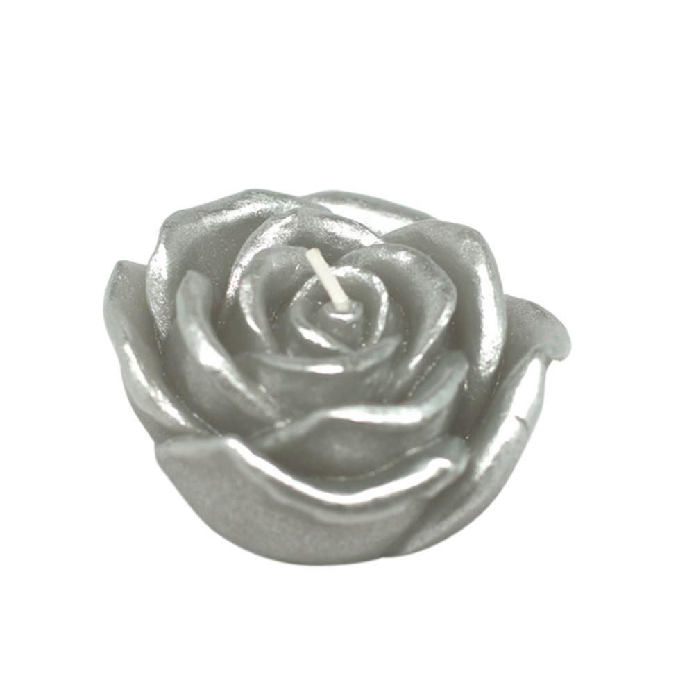 Zest Candle 3 In Metallic Silver Rose Floating Candles 12 Box Cfz Zest Candle 3 In Metallic Silver Rose Floating Candles 12 Box