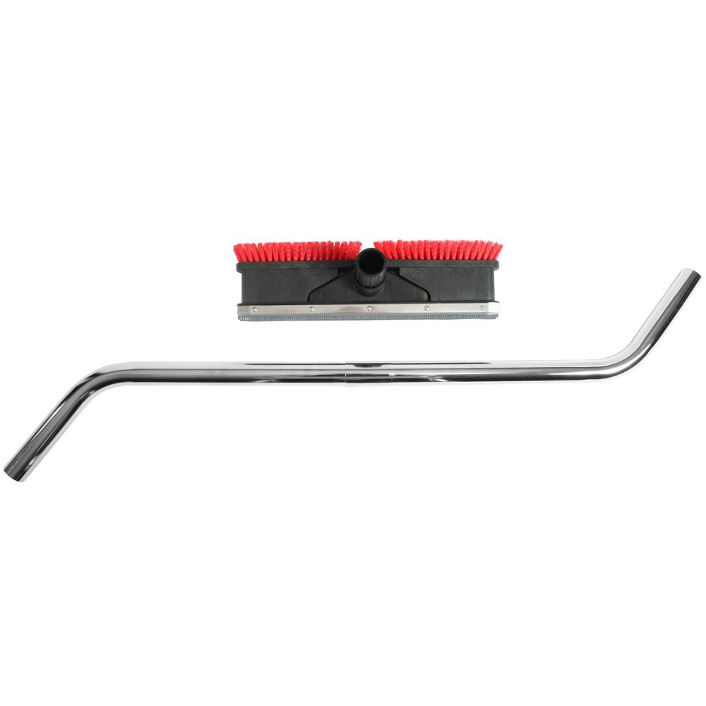CenTec Squeegee and Scrubbing Brush Combination Vacuum Attachment with 2Piece Chrome SWand