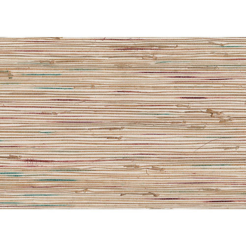 James 8 in. x 10 in. Kokoro Red Grasscloth Wallpaper Sample 53