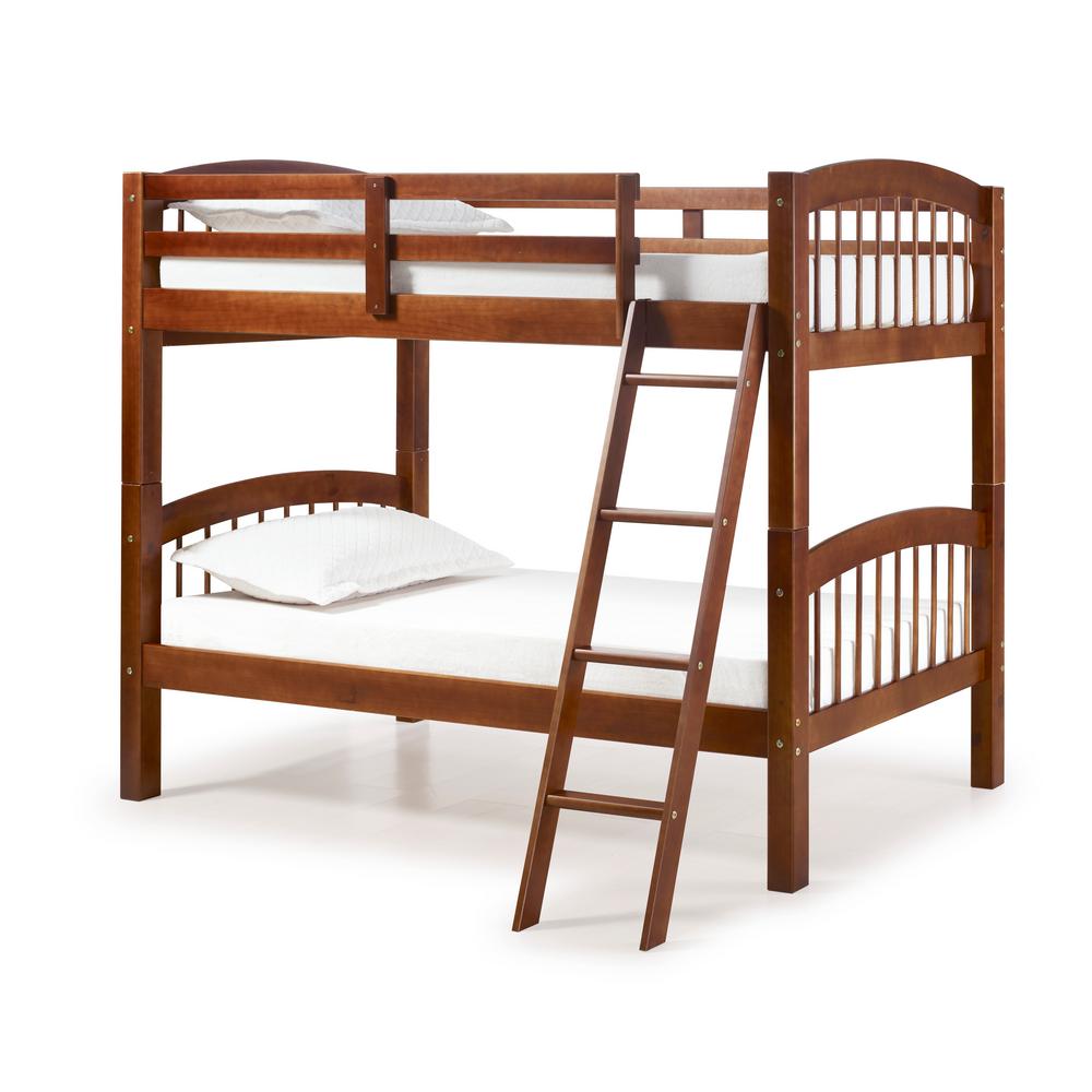 Alaterre Furniture Spindle Chestnut Twin Over Wood Bunk Bed Alaterre Furniture Spindle Chestnut Twin Over Wood Bunk Bed