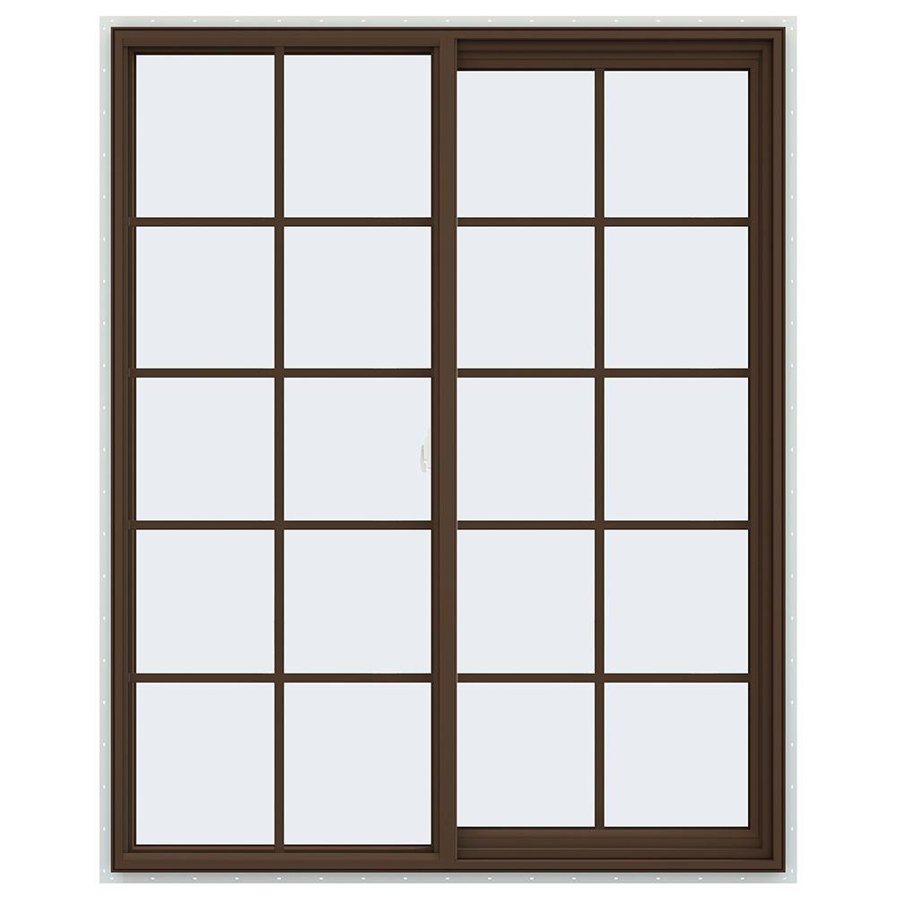 JELDWEN 47.5 in. x 59.5 in. V2500 Series LeftHand Sliding Vinyl