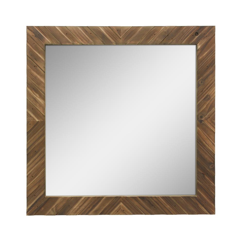 Stonebriar Collection Square Wooden Decorative Wall MirrorSB6142A
