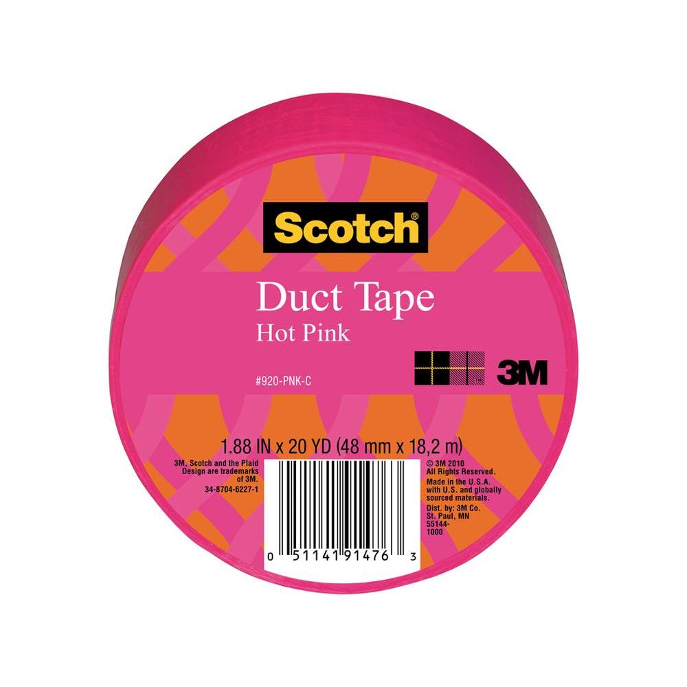 3m Scotch 1 88 In X 20 Yds Pink Duct Tape Case Of 6 920 Pnk C Pink Duct Tape Case Of 6